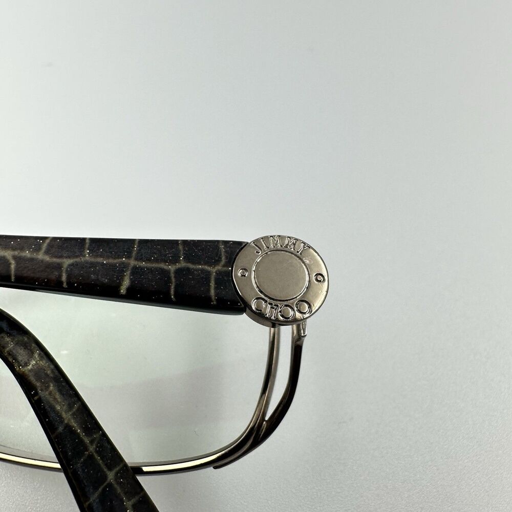 Jimmy Choo 52 WUB Women's Eyeglasses 53-16-130 Rectangle Metal Italy FRAME ONLY - Picture 11 of 15
